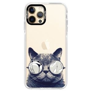 Silikónové puzdro Bumper iSaprio - Crazy Cat 01 - iPhone 12 Pro vyobraziť