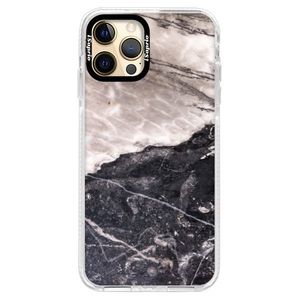 Silikónové puzdro Bumper iSaprio - BW Marble - iPhone 12 Pro vyobraziť