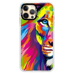 Silikónové puzdro Bumper iSaprio - Rainbow Lion - iPhone 12 Pro vyobraziť