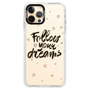 Silikónové puzdro Bumper iSaprio - Follow Your Dreams - black - iPhone 12 Pro vyobraziť