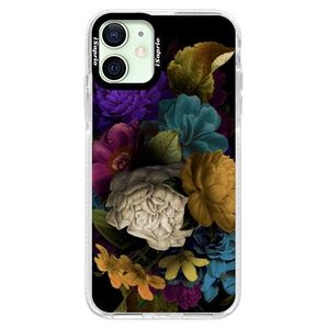 Silikónové puzdro Bumper iSaprio - Dark Flowers - iPhone 12 vyobraziť