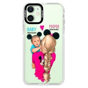 Silikónové puzdro Bumper iSaprio - Mama Mouse Blonde and Boy - iPhone 12 vyobraziť