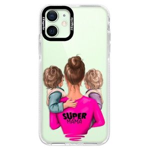 Silikónové puzdro Bumper iSaprio - Super Mama - Two Boys - iPhone 12 vyobraziť