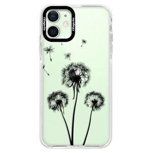 Silikónové puzdro Bumper iSaprio - Three Dandelions - black - iPhone 12 vyobraziť