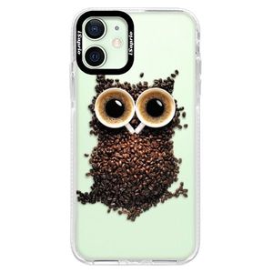 Silikónové puzdro Bumper iSaprio - Owl And Coffee - iPhone 12 vyobraziť