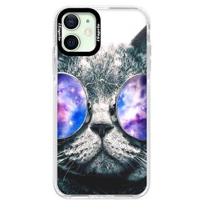 Silikónové puzdro Bumper iSaprio - Galaxy Cat - iPhone 12 vyobraziť