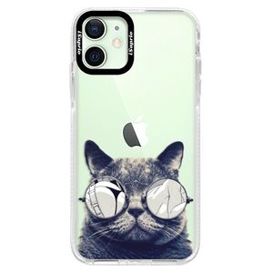 Silikónové puzdro Bumper iSaprio - Crazy Cat 01 - iPhone 12 vyobraziť