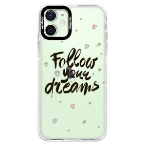 Silikónové puzdro Bumper iSaprio - Follow Your Dreams - black - iPhone 12 vyobraziť