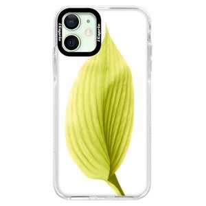 Silikónové puzdro Bumper iSaprio - Green Leaf - iPhone 12 vyobraziť