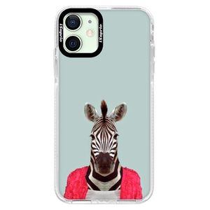Silikónové puzdro Bumper iSaprio - Zebra 01 - iPhone 12 vyobraziť