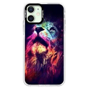 Silikónové puzdro Bumper iSaprio - Lion in Colors - iPhone 12 vyobraziť