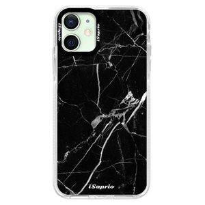 Silikónové puzdro Bumper iSaprio - Black Marble 18 - iPhone 12 vyobraziť