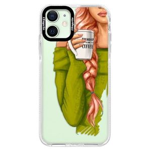 Silikónové puzdro Bumper iSaprio - My Coffe and Redhead Girl - iPhone 12 mini vyobraziť