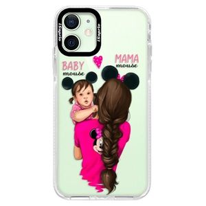 Silikónové puzdro Bumper iSaprio - Mama Mouse Brunette and Girl - iPhone 12 mini vyobraziť