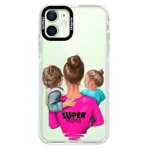 Silikónové puzdro Bumper iSaprio - Super Mama - Boy and Girl - iPhone 12 mini vyobraziť