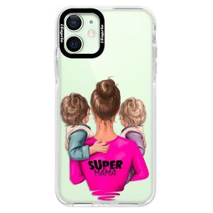 Silikónové puzdro Bumper iSaprio - Super Mama - Two Boys - iPhone 12 mini vyobraziť