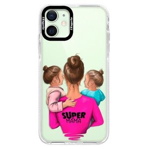 Silikónové puzdro Bumper iSaprio - Super Mama - Two Girls - iPhone 12 mini vyobraziť