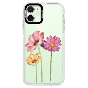 Silikónové puzdro Bumper iSaprio - Three Flowers - iPhone 12 mini vyobraziť