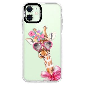 Silikónové puzdro Bumper iSaprio - Lady Giraffe - iPhone 12 mini vyobraziť