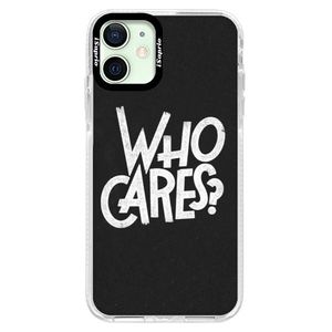 Silikónové puzdro Bumper iSaprio - Who Cares - iPhone 12 mini vyobraziť