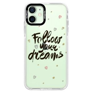 Silikónové puzdro Bumper iSaprio - Follow Your Dreams - black - iPhone 12 mini vyobraziť