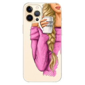 Plastové puzdro iSaprio - My Coffe and Blond Girl - iPhone 12 Pro Max vyobraziť