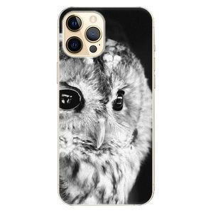 Plastové puzdro iSaprio - BW Owl - iPhone 12 Pro vyobraziť