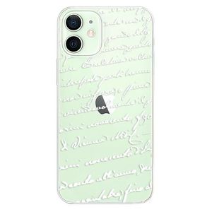 Plastové puzdro iSaprio - Handwriting 01 - white - iPhone 12 vyobraziť