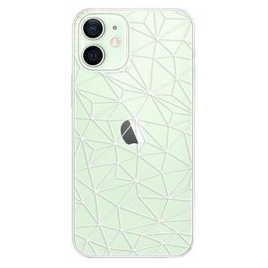 Plastové puzdro iSaprio - Abstract Triangles 03 - white - iPhone 12 vyobraziť