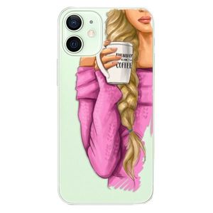 Plastové puzdro iSaprio - My Coffe and Blond Girl - iPhone 12 mini vyobraziť
