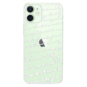 Plastové puzdro iSaprio - Handwriting 01 - white - iPhone 12 mini vyobraziť