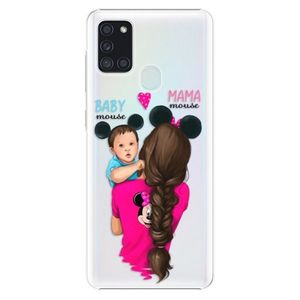 Plastové puzdro iSaprio - Mama Mouse Brunette and Boy - Samsung Galaxy A21s vyobraziť