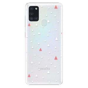 Plastové puzdro iSaprio - Abstract Triangles 02 - white - Samsung Galaxy A21s vyobraziť