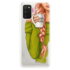 Odolné silikónové puzdro iSaprio - My Coffe and Redhead Girl - Samsung Galaxy A02s vyobraziť