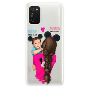 Odolné silikónové puzdro iSaprio - Mama Mouse Brunette and Boy - Samsung Galaxy A02s vyobraziť