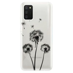 Odolné silikónové puzdro iSaprio - Three Dandelions - black - Samsung Galaxy A02s vyobraziť