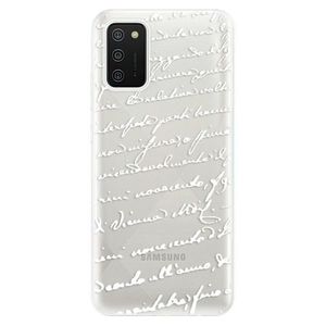 Odolné silikónové puzdro iSaprio - Handwriting 01 - white - Samsung Galaxy A02s vyobraziť