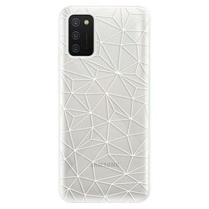 Odolné silikónové puzdro iSaprio - Abstract Triangles 03 - white - Samsung Galaxy A02s vyobraziť