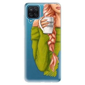Odolné silikónové puzdro iSaprio - My Coffe and Redhead Girl - Samsung Galaxy A12 vyobraziť