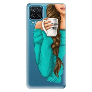 Odolné silikónové puzdro iSaprio - My Coffe and Brunette Girl - Samsung Galaxy A12 vyobraziť