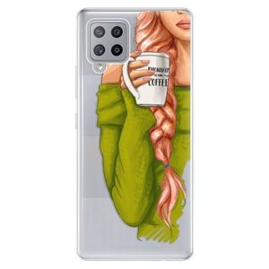 Odolné silikónové puzdro iSaprio - My Coffe and Redhead Girl - Samsung Galaxy A42 vyobraziť
