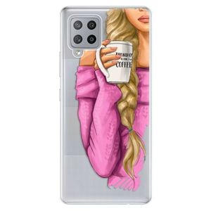 Odolné silikónové puzdro iSaprio - My Coffe and Blond Girl - Samsung Galaxy A42 vyobraziť
