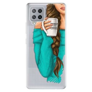 Odolné silikónové puzdro iSaprio - My Coffe and Brunette Girl - Samsung Galaxy A42 vyobraziť