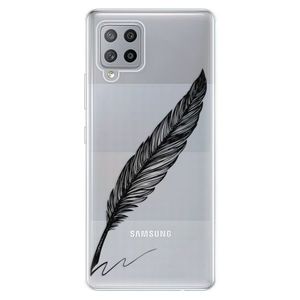 Odolné silikónové puzdro iSaprio - Writing By Feather - black - Samsung Galaxy A42 vyobraziť