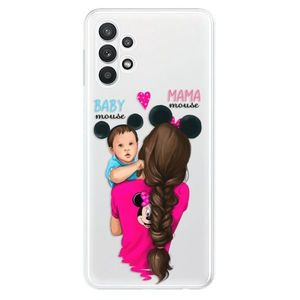 Odolné silikónové puzdro iSaprio - Mama Mouse Brunette and Boy - Samsung Galaxy A32 5G vyobraziť
