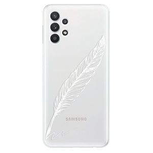 Odolné silikónové puzdro iSaprio - Writing By Feather - white - Samsung Galaxy A32 5G vyobraziť