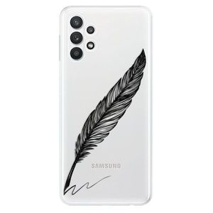 Odolné silikónové puzdro iSaprio - Writing By Feather - black - Samsung Galaxy A32 5G vyobraziť