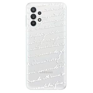 Odolné silikónové puzdro iSaprio - Handwriting 01 - white - Samsung Galaxy A32 5G vyobraziť
