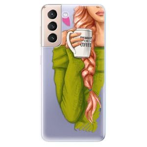 Odolné silikónové puzdro iSaprio - My Coffe and Redhead Girl - Samsung Galaxy S21 vyobraziť