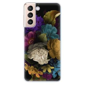 Odolné silikónové puzdro iSaprio - Dark Flowers - Samsung Galaxy S21 vyobraziť